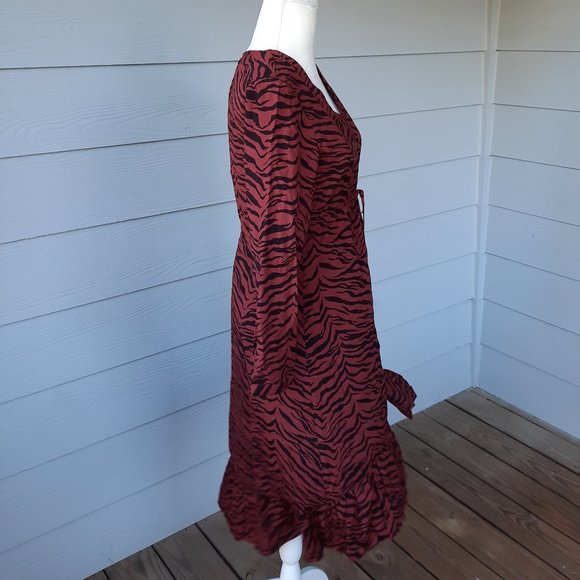 Rails Jade Dress in rust tiger stripe - Picture 5 of 6